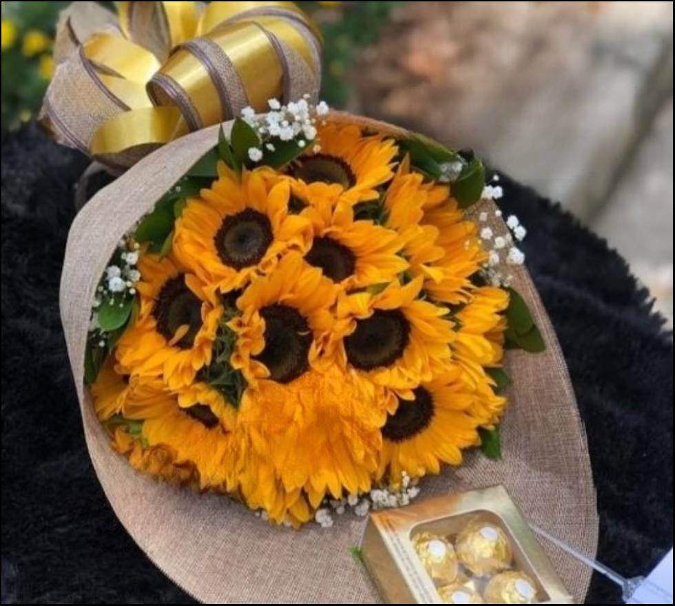 Bouquet de girasoles encanto.