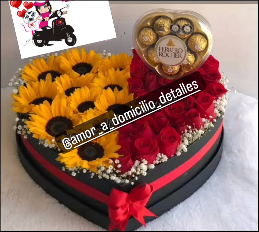 Caja de rosas cielo.