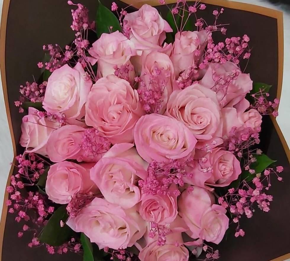 Bouquet de rosas viva la amistad