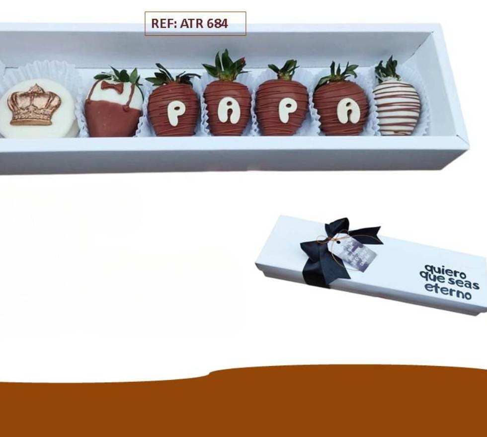 Fresas cubiertas de chocolate: Fresas de amor para Papá